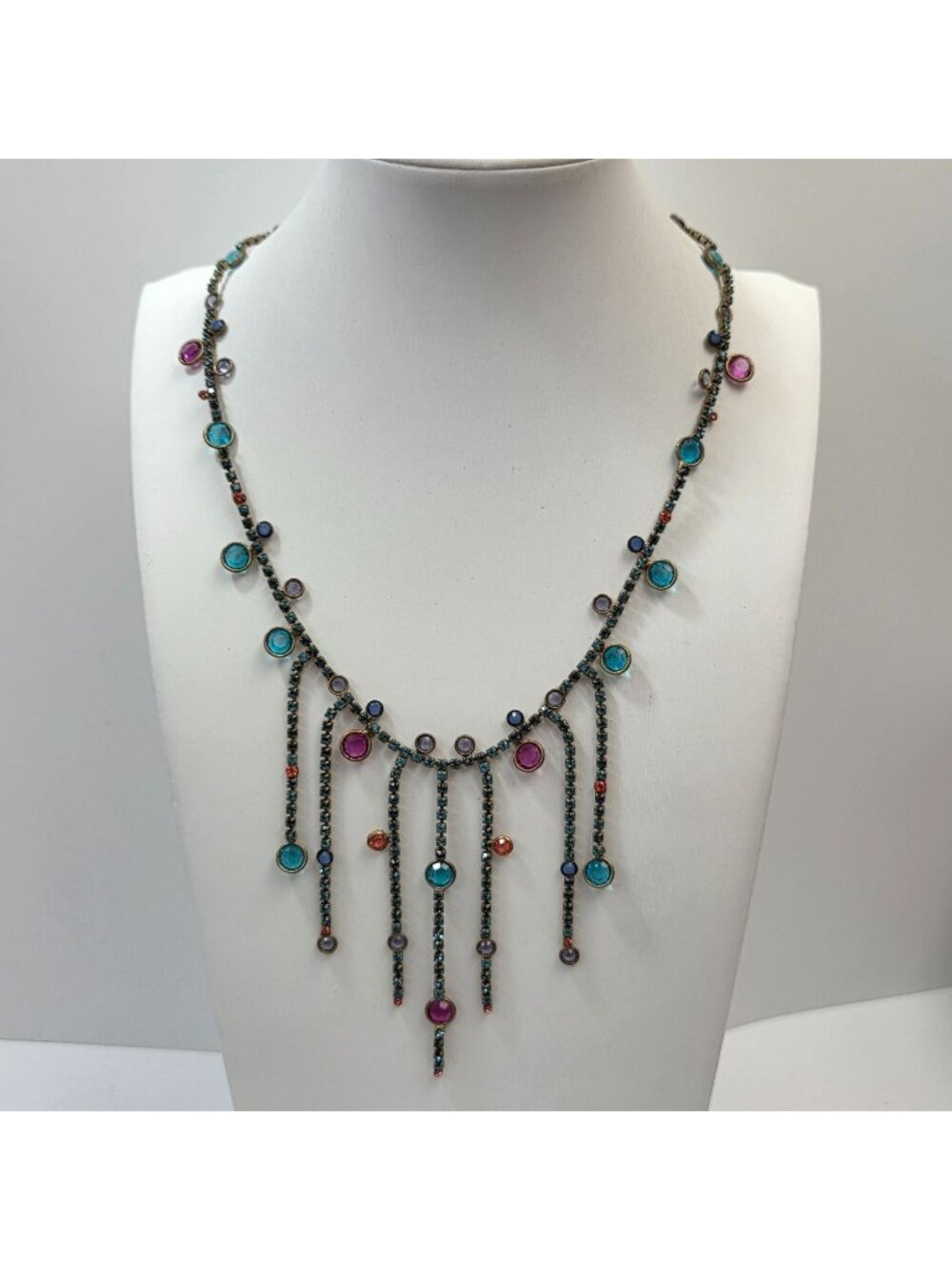 Vintage Sorrelli Austrian Crystal Bib Statement Necklace